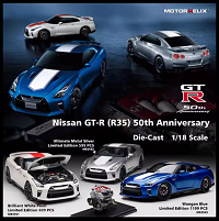 Motor Helix 1/18 Nissan GT-R R35 50th anniversary